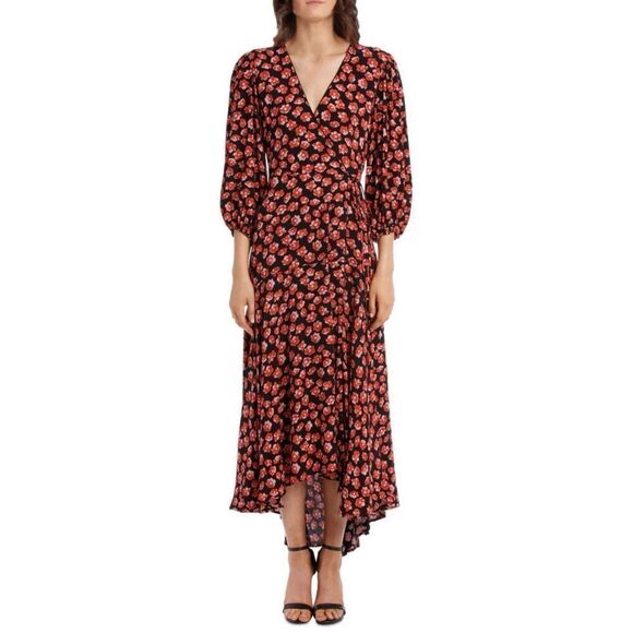 Ganni Floral Wrap Dress - Picture 1 of 10